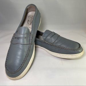 Cole Haan Grey Blue Leather Loafers Mens Size 10.5